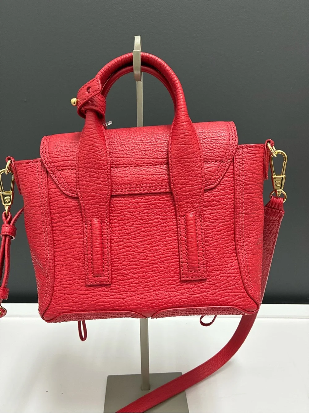 3.1 Phillip Lim Red Leather Top-Handle Crossbody Bag